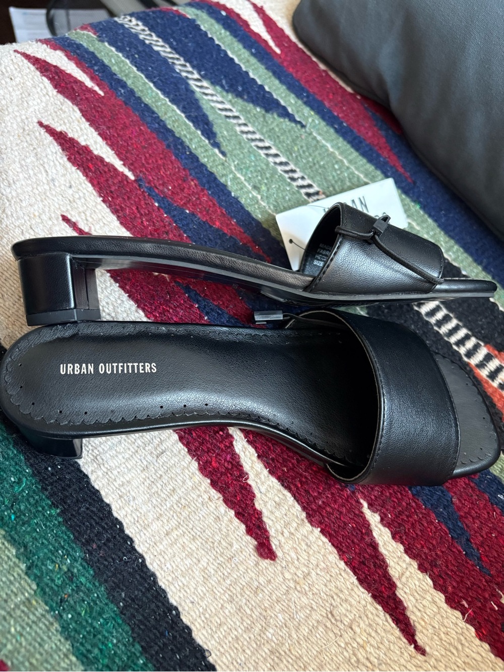 Black Chic (P)Leather Sandals - Picture 2 of 4